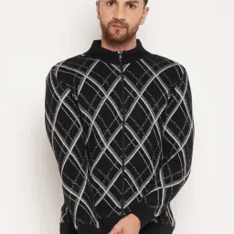 Duke Black Regular Fit Self Pattern Jacket-picture-41