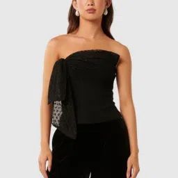 Forever New Black Solid Sleeveless Top-image-12