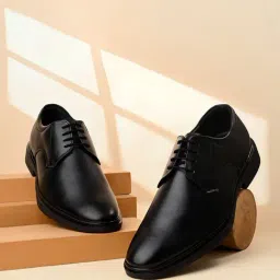 Louis Stitch Men's Jet Black Derby Shoes-picture-40