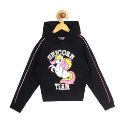 Lazy Shark Kids Black Printed Hoodie image 1