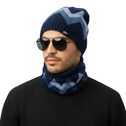 iSWEVEN Unisex Printed Woollen Beanie-image-96