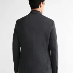 Arrow Grey Cotton Slim Fit Self Pattern Blazer image 2