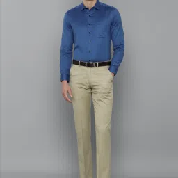 Louis Philippe Gods & Kings Blue Cotton Slim Fit Shirt image 5