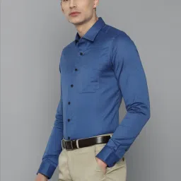 Louis Philippe Gods & Kings Blue Cotton Slim Fit Shirt image 3