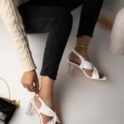 Shoetopia Kids White Cross Strap Sandals-image-14