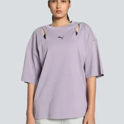 Puma Purple Cotton T-Shirt-image-35