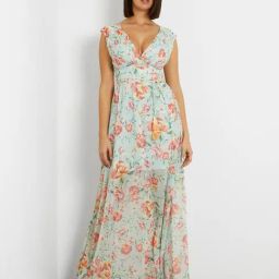 Guess Green Floral Sleeveless Dress-picture-43
