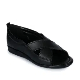 Coolers by Liberty Men's Black Cross Strap Sandals image 1