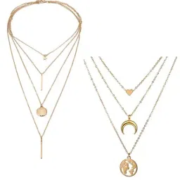 YouBella Stylish Necklace Chains Combo of 2-image-93