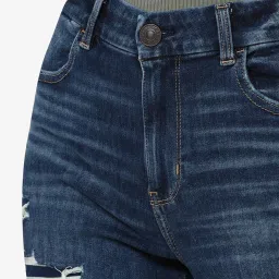 American Eagle Outfitters Blue Distressed Jeans image 5