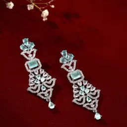 Priyaasi Mint AD Stone Studded Drop Earring-picture-32