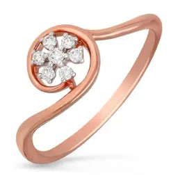 Malabar Gold and Diamonds 18k IGI Certified Diamond Rose Gold Ring for Women-picture-35