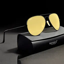 Resist Eyewear Yellow UV Protection Aviator Unisex Sunglasses image 2