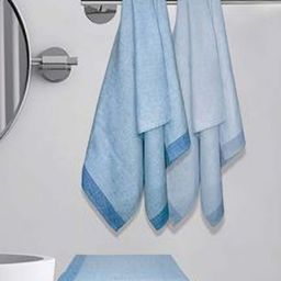 Myntra Elegant Homes Blue & White 4 Striped Cotton 150 GSM Bath Towel-picture-49