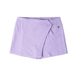 Allen Solly Junior Lilac Solid Skorts-picture-22