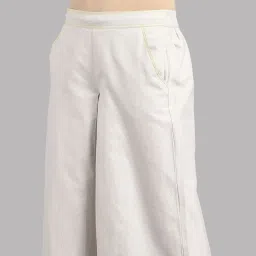 W Grey Regular Fit Flared Palazzo image 4