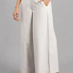 W Grey Regular Fit Flared Palazzo image 3