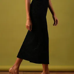 Globus Women Stretchable High-Rise Back Slit Pencil Midi Skirt image 2