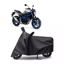 Auto Pearl Polyester Two Wheeler Cover for Suzuki SV 650 (Grey)-picture-44