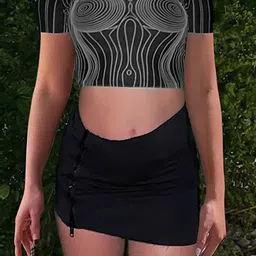 StyleCast x Revolte Women Abstract Printed Round Neck Top image 2