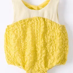 Kookie Kids Sleeveless Onesie with Bow Appplique - Yellow-picture-12