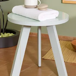SBF Furniture White Wood Bedside Table image 3