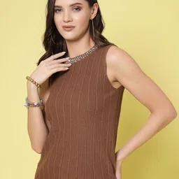 Mafadeny Women Ribbed Embellished Top-picture-26
