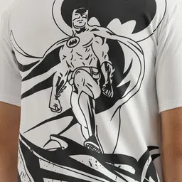 HSNT Men Batman Graphic Printed Round Neck Cotton Oversized T-shirt image 4