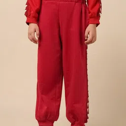 U.S. Polo Assn. Kids Girls Geometric Printed Mid-Rise Jogger image 3