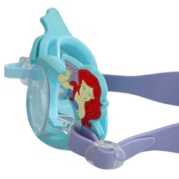 Disney by Yellow Bee Princess Ariel Swimming Goggles with 3D Mermaid Design for Girls- 1 Pair, Blue image 4