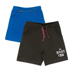 Bodycare Kids Royal Blue & Hulk Green Cotton Printed Shorts (Pack of 2)-picture-12