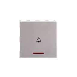Anchor Roma Urban 2 Module 10 A Bell Push Switch with Indicator Silver 66233S-image-74