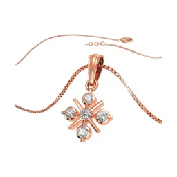 Joyalukkas 22k (750) Purity Rose Gold Grace Diamond Pendant for Women-picture-19