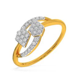 Kisna Diamond & Gold Jewellery Mercy 14k (585) Diamond & Gold Ring For Women-picture-23
