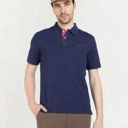 GANT Navy Blue Regular Fit Polo T-Shirt-image-21