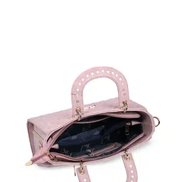 Speed X Fashion Women Textured Structured Leather Handheld Bag image 2