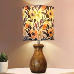 Homesake Multicolour Wood Modern Table Lamp with Shade-picture-46