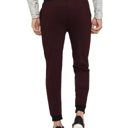 Campus Sutra Maroon Cotton Joggers image 2