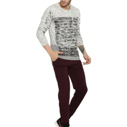 Campus Sutra Maroon Cotton Joggers image 4