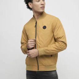 Produkt By Jack & Jones Beige Regular Fit Bomber Jacket-picture-40