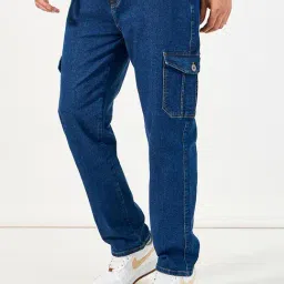 Styli Blue Cotton Straight Fit Jeans-image-37