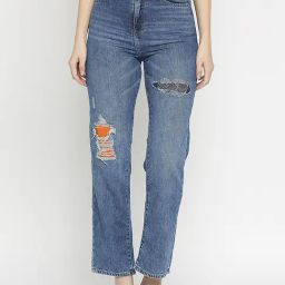 Spykar Blue Cotton High Rise Jeans-picture-42