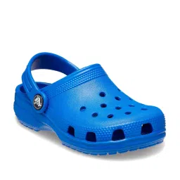 Crocs Kids Classic Blue Back Strap Clogs image 2
