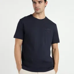 GANT Navy Blue Regular Fit T-Shirt-image-29