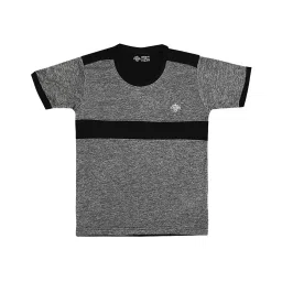 Chimprala Kids Grey & Black Textured T-Shirt image 1