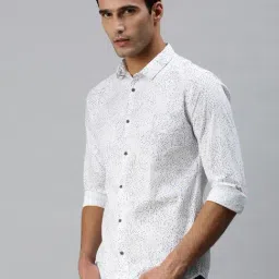 showoffff SHOWOFF White Cotton Slim Fit Printed Shirt-picture-33