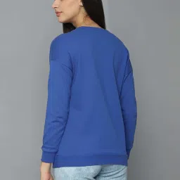 Allen Solly Blue Cotton Printed Sweatshirt image 2