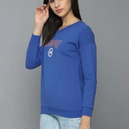 Allen Solly Blue Cotton Printed Sweatshirt image 3