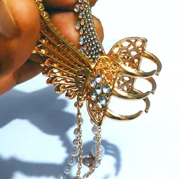 DailyObjects Women Set of 2 Big Butterfly Hair Clutcher With Half Moon Shape Claw image 3