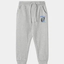 R&B Girls Grey Melange Cotton Printed Joggers-picture-27